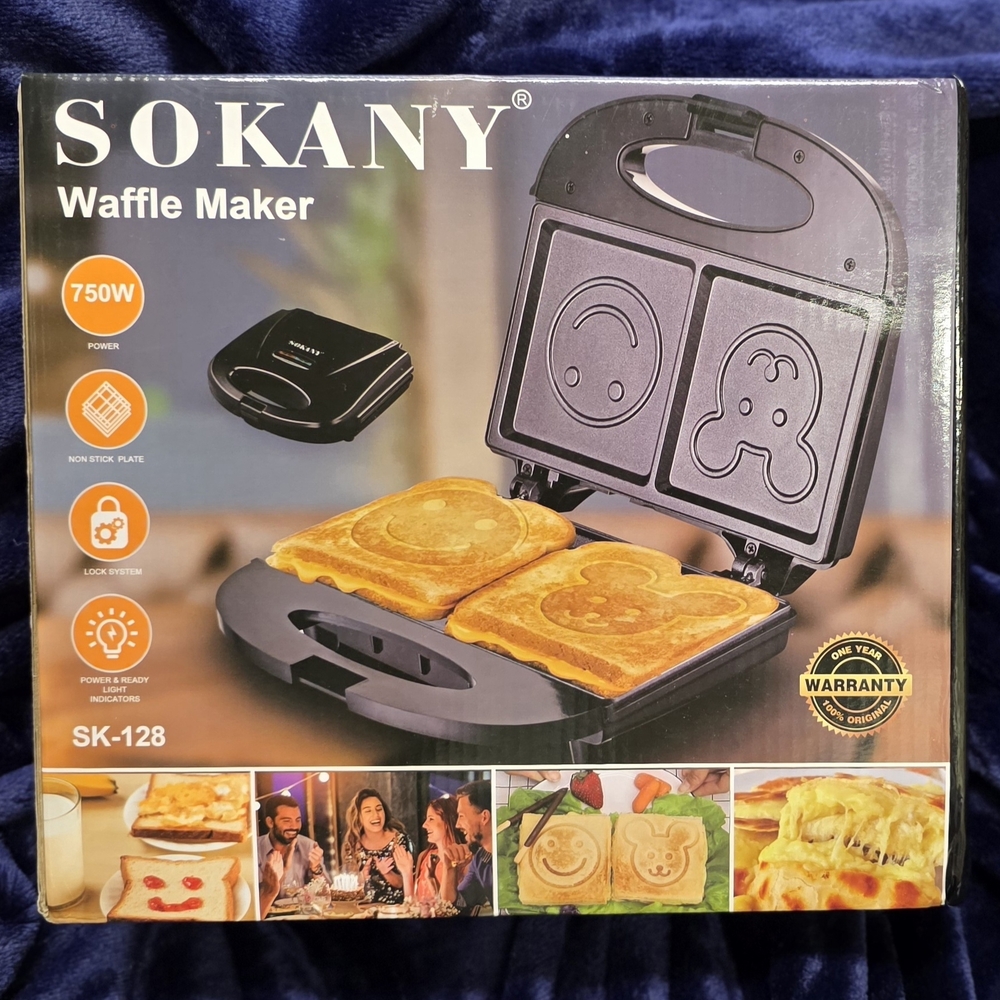 Sokany Waffle Maker with Fun Shapes